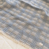 New Grain French Plaid Blanket - Bluebell