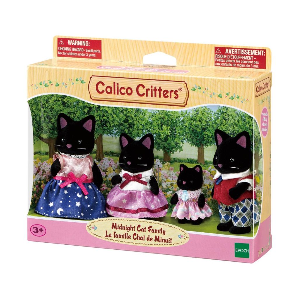Calico Critters Midnight Cat Family