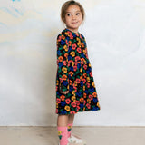 Mini Rodini Violas AOP Velour Dress