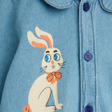 Mini Rodini LW Denim Rabbit Sp Woven Dress