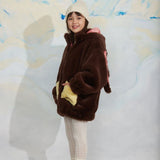 Mini Rodini Rabbit Ear Faux Fur Jacket