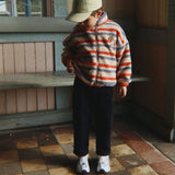 Konges Sløjd Jody Embroidery Teddy Jacket Tangerine Stripe