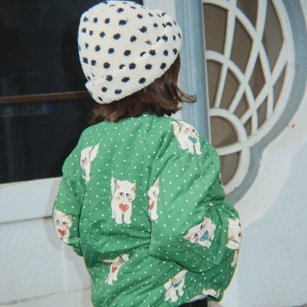 Konges Sløjd Juno Printed Bomber Jacket Dot Miao Verde