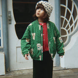 Konges Sløjd Juno Printed Bomber Jacket Dot Miao Verde