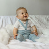 Silly Silas Hippy Footless Cotton Tights Misty Blue