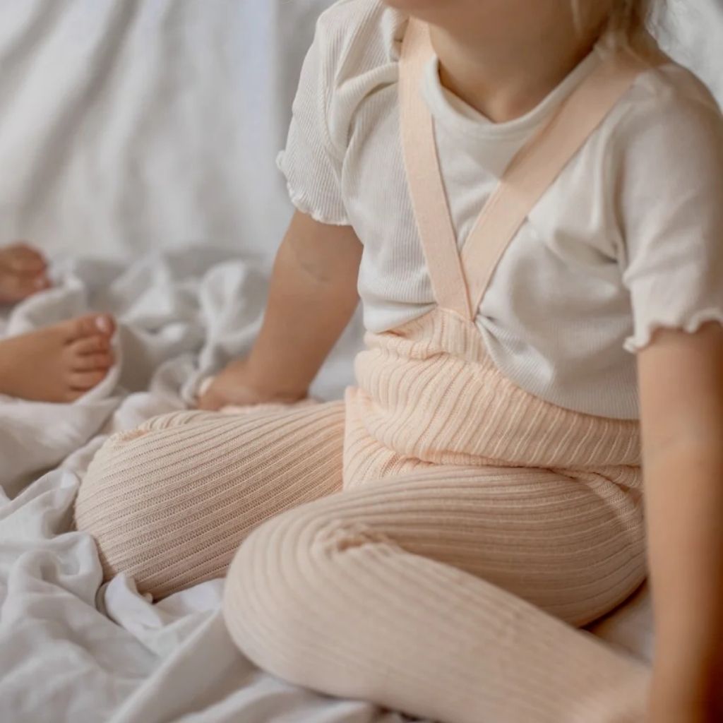 Silly Silas Hippy Footed Cotton Tights Silky Peach