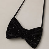 Noralee Bow Purse Black Rhinestone