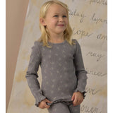 Rylee + Cru Ribbed Long Sleeve Top Slate Bloom