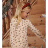 Rylee + Cru Ribbed Long Sleeve Top Ruby Bloom