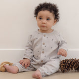 Quincy Mae Waffle Long Sleeve Jumpsuit Stars