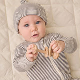 Quincy Mae Waffle Sleep Set Midnight Microstripe