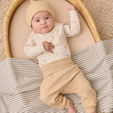 Quincy Mae Side Snap Bodysuit + Pant Set Pears