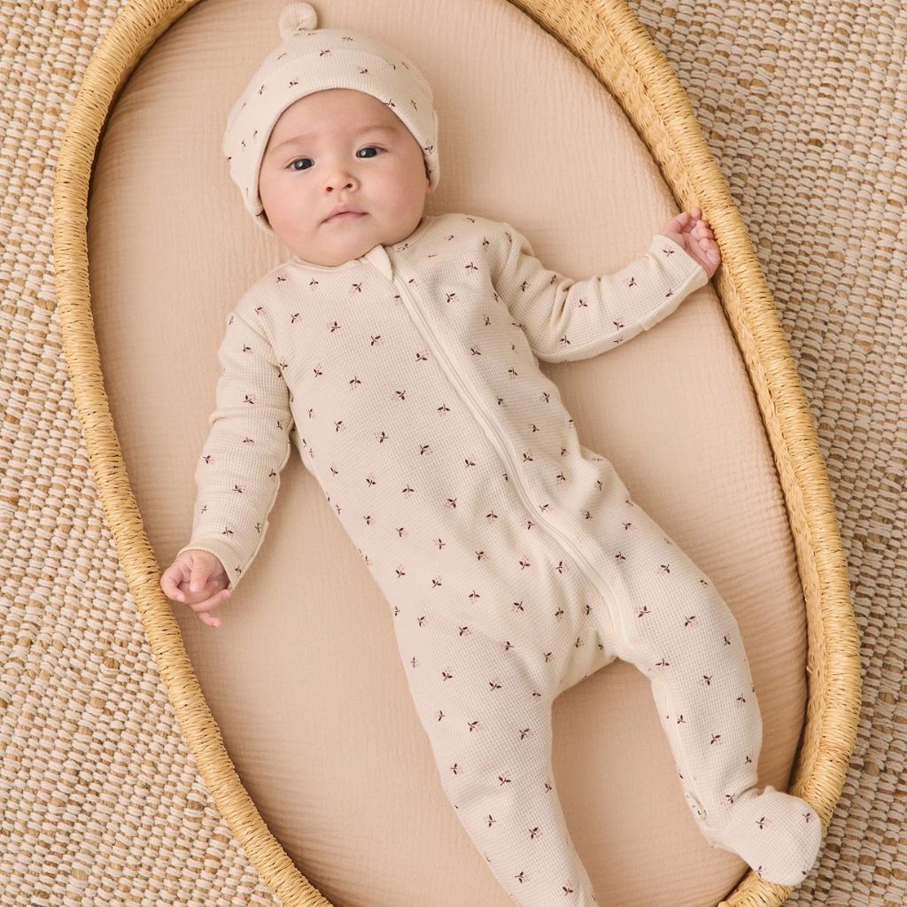 Quincy Mae Waffle Sleep Set Fall Ditsy
