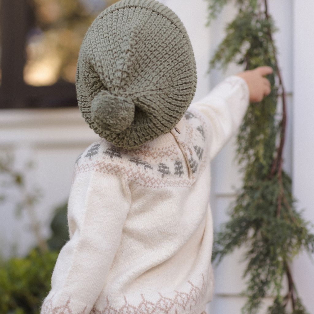 Quincy Mae Rex Sweater Tree Fair Isle