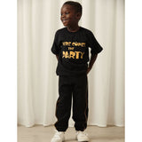 Mini Rodini Plain Piping Sweatpants Black