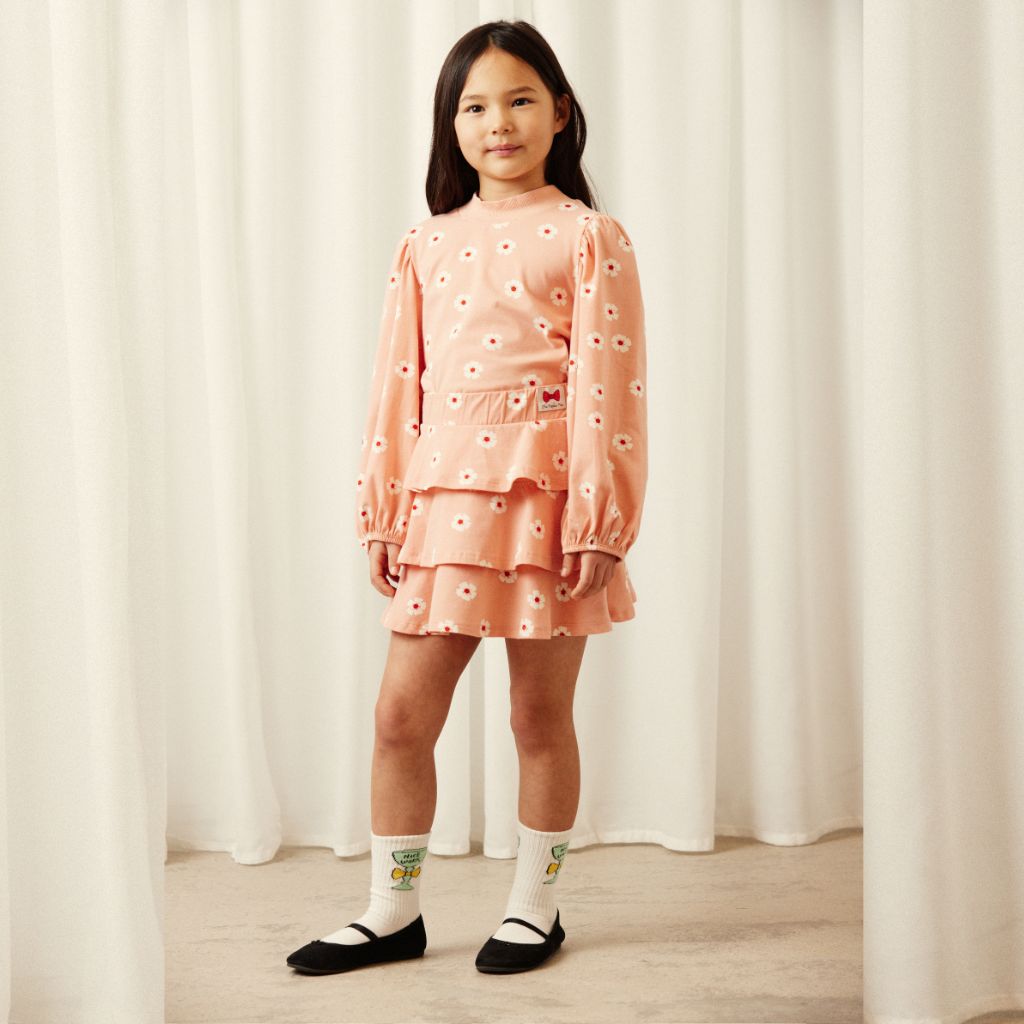 Mini Rodini Flowers Aop Balloon Sleeve Top