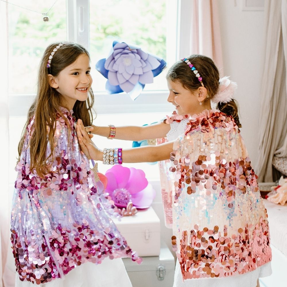 The 5th Avenue Pink Pailette Cape, size 4-6