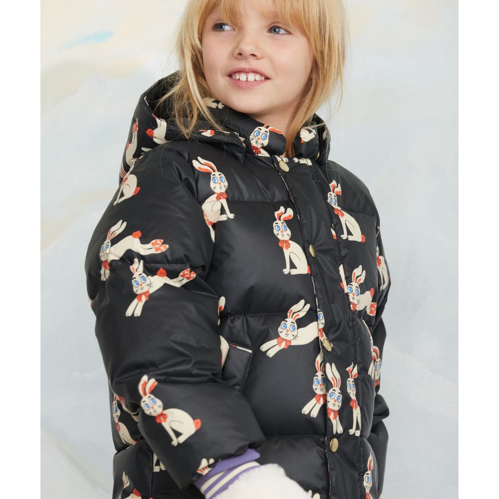 Mini Rodini Rabbits Hooded Puffer