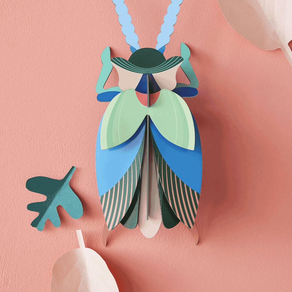 DIY 3D Wall Decoration - Emerald Beetle