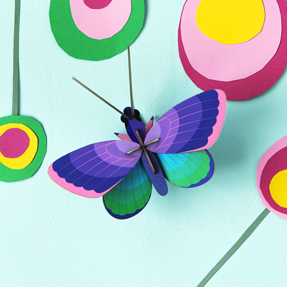DIY 3D Wall Decoration - Blue Copper Butterfly, small