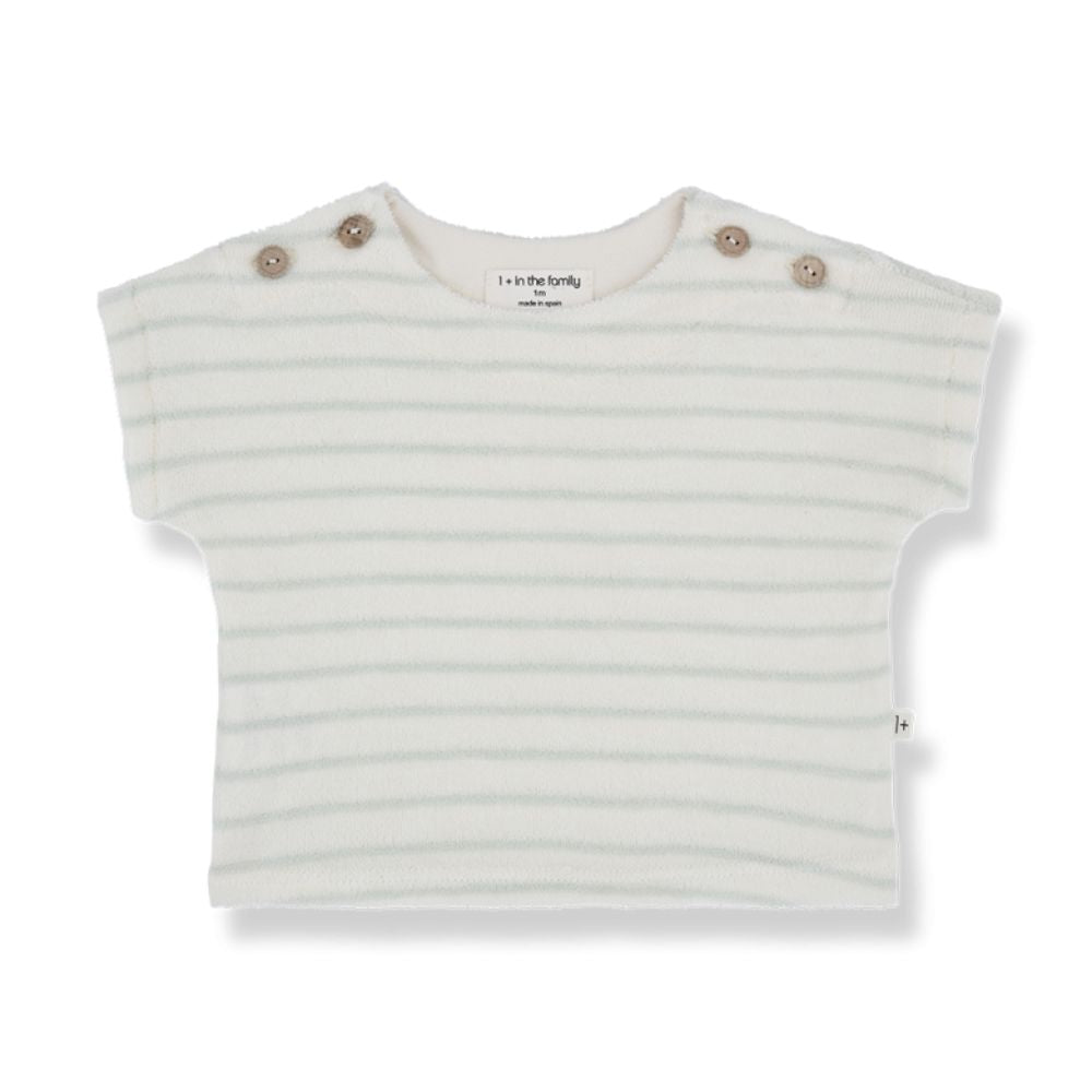 1 + in the family TOMASO Striped Terry Tee A
