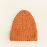 Hvid Adult Beanie Fonzie - Orange
