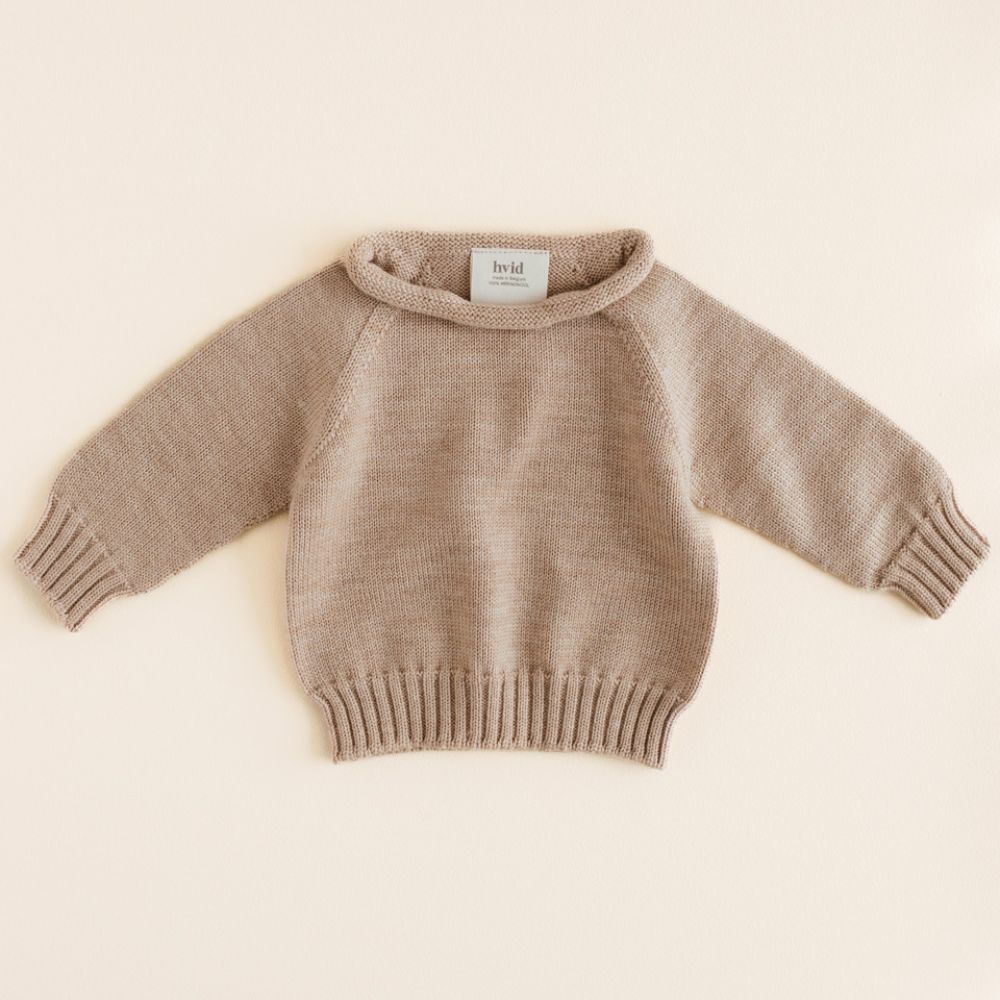 Hvid Georgette Sweater Sand