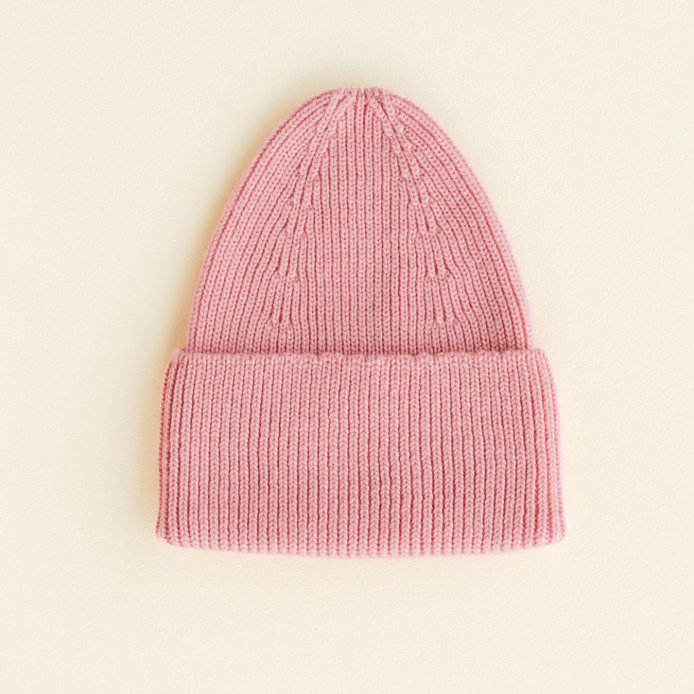 Hvid Adult Beanie Fonzie - Bubble Gum
