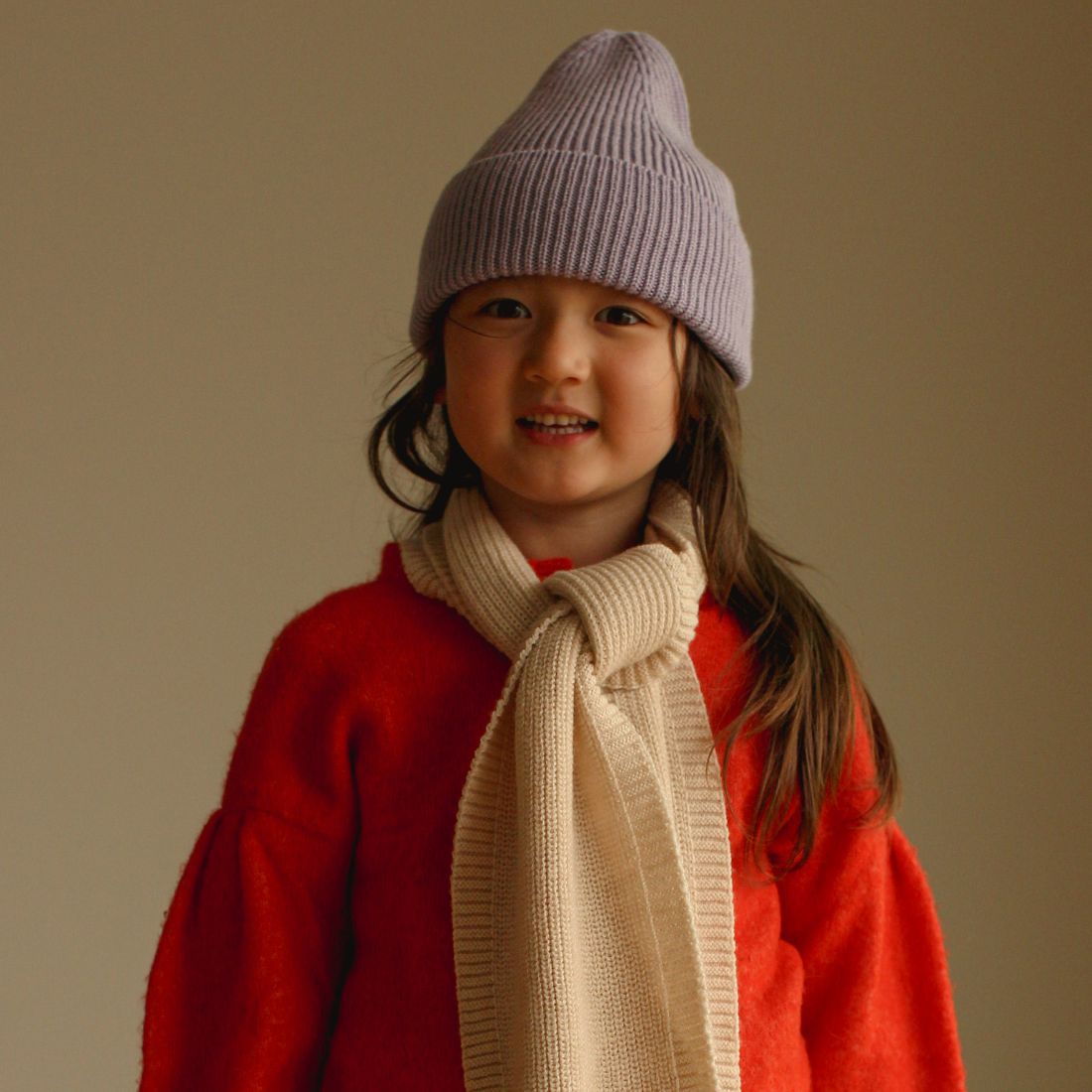 Hvid Fonzie Beanie Kids Lilac