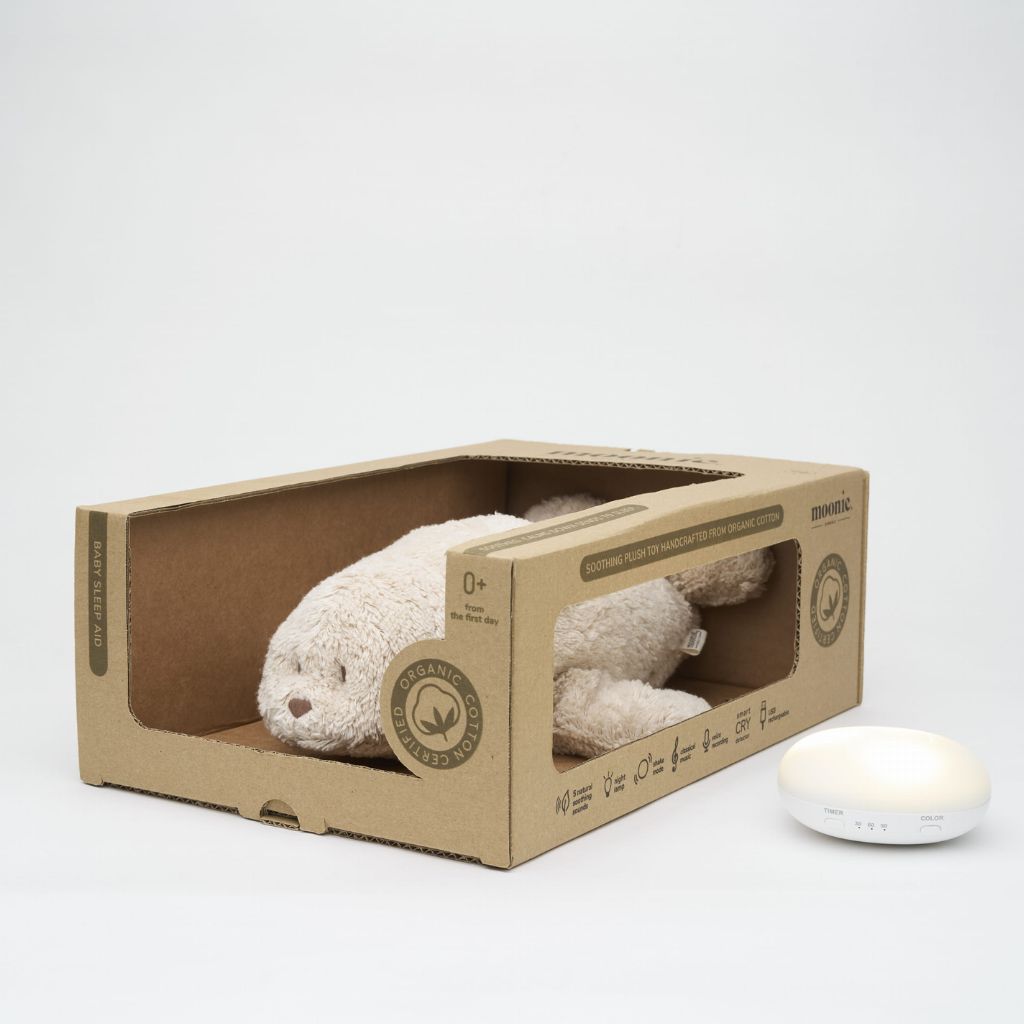 Moonie Organic Humming Seal With Lamp - Sand