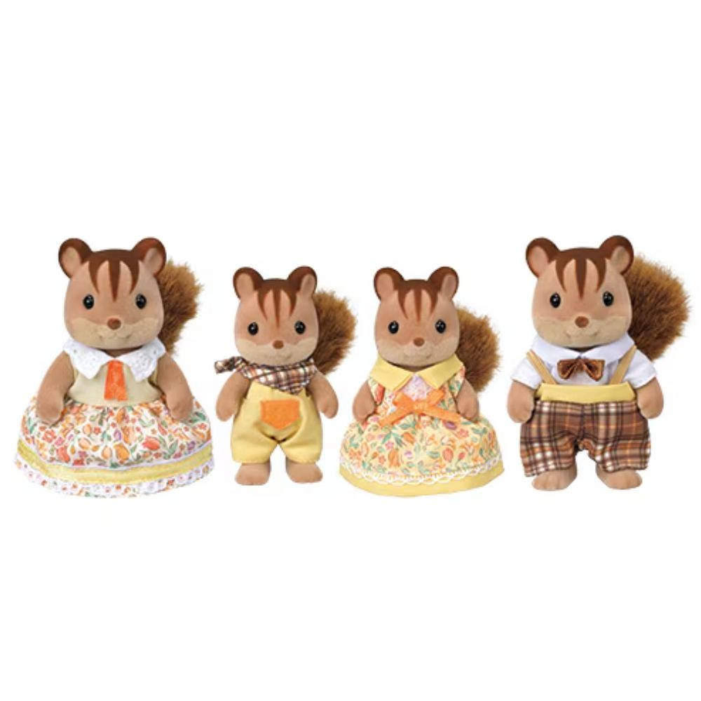 Calico Critters Walnut Squirrel Family TR