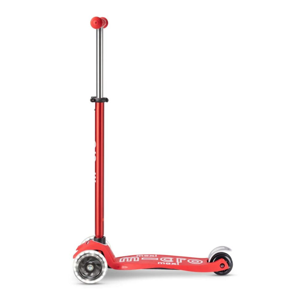 MICRO Maxi Deluxe LED Kickboard- Red