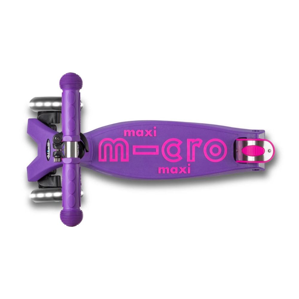 MICRO Maxi Deluxe LED Kickboard - Purple