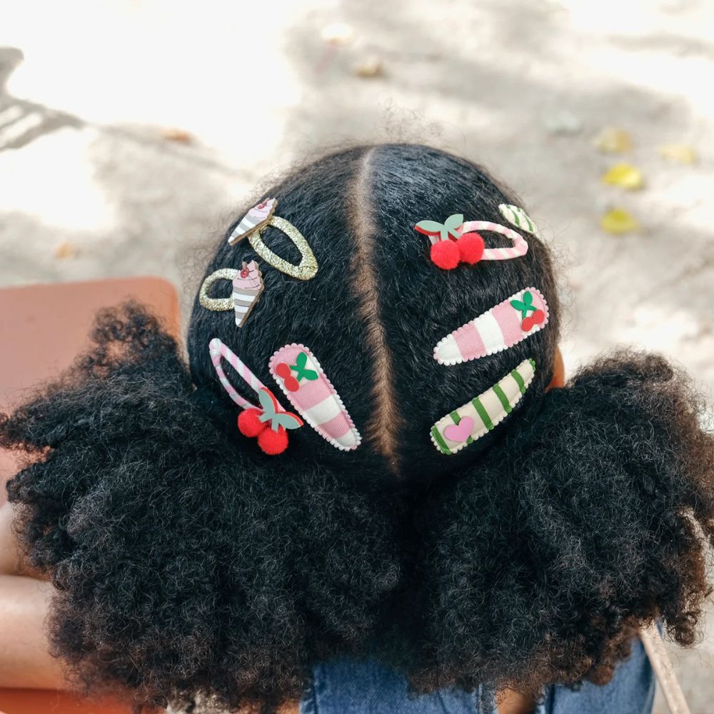 Rockahula Cherry Kiss Stripy Clips