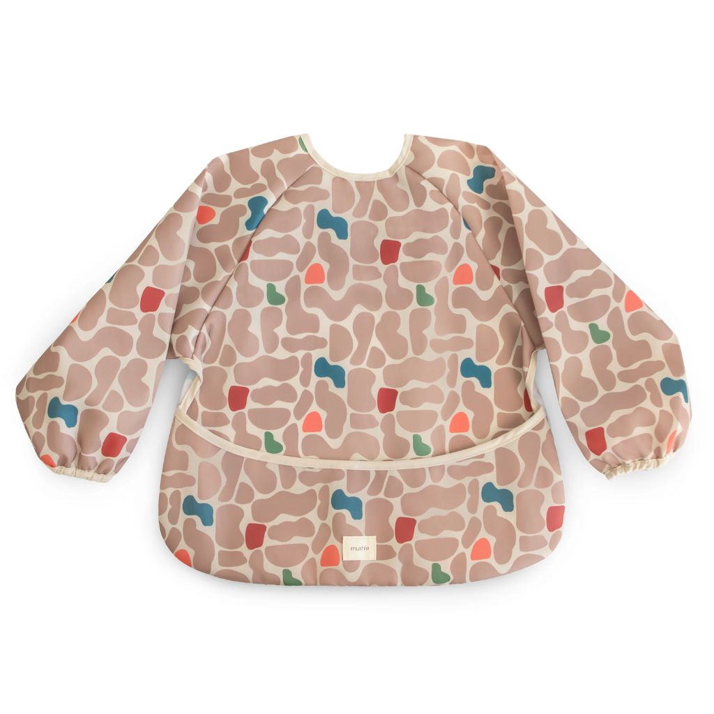 Mushie Long Sleeve Bib - Abstract Blob