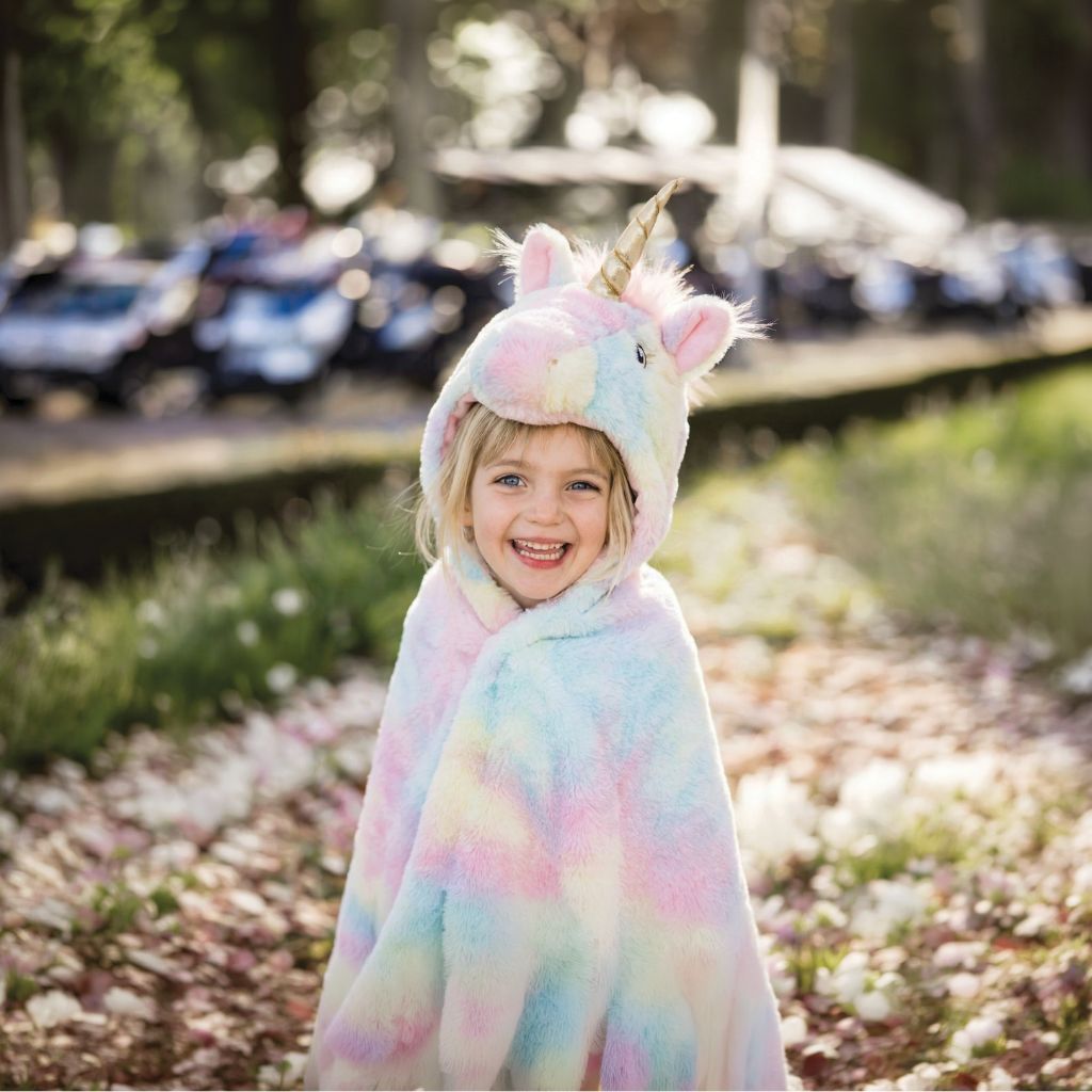 Unicorn Cuddle Cape, Rainbow, Size 2T