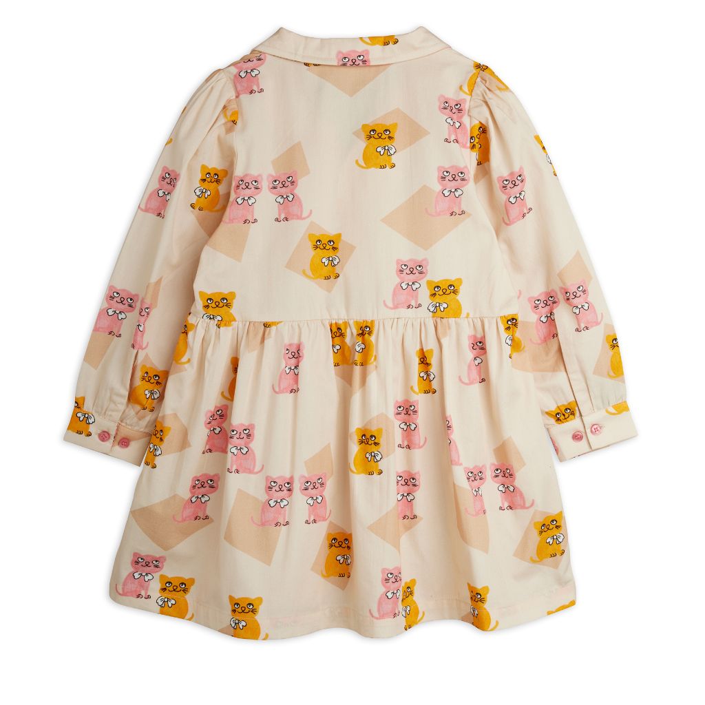 Mini Rodini Kittens Woven Ls Dress