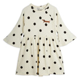 Mini Rodini Dots Dog Trumpet Sleeve Dress