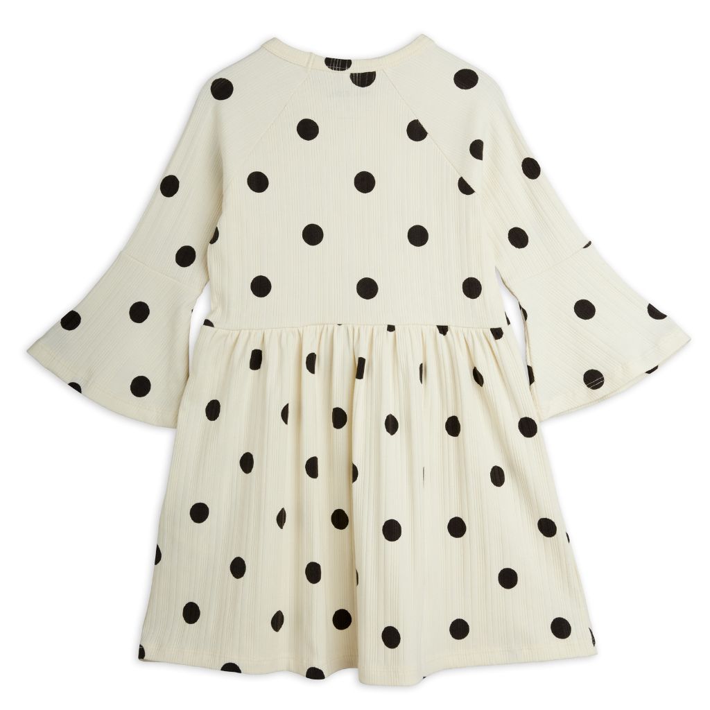 Mini Rodini Dots Dog Trumpet Sleeve Dress