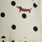 Mini Rodini Dots Dog Trumpet Sleeve Dress