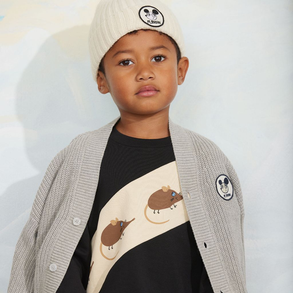 Mini Rodini Ritzratz Patch Knitted Cardigan
