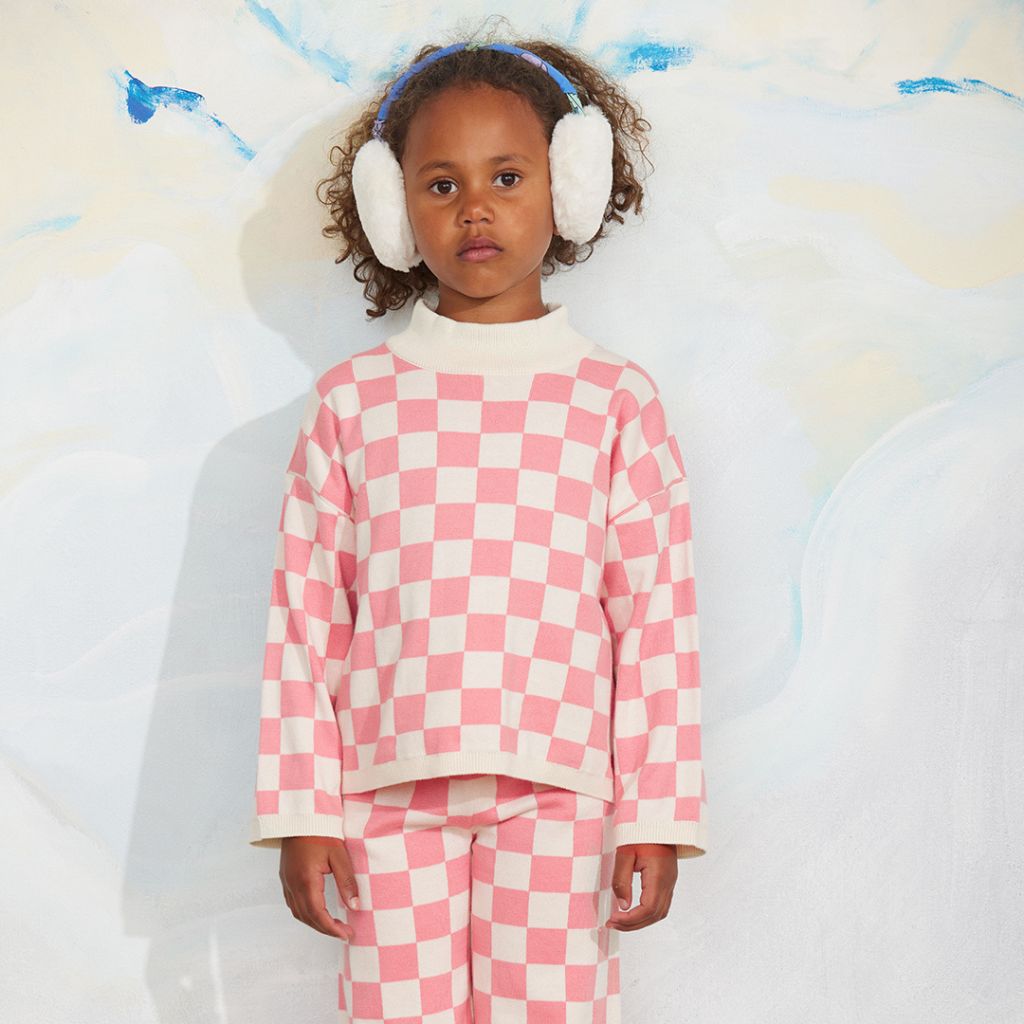 Mini Rodini Chess Check Knitted Sweater