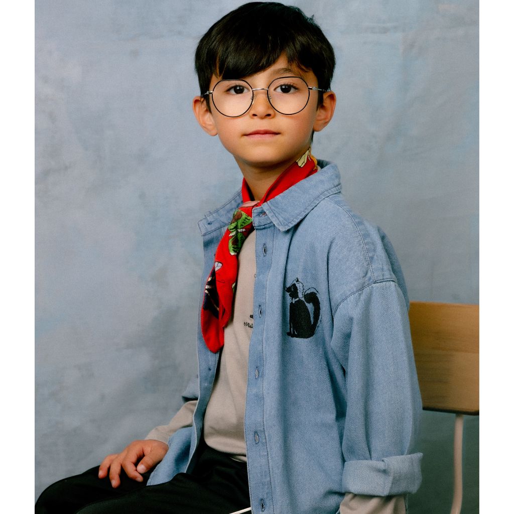 Mini Rodini LW Denim Skunk Sp Ls Shirt