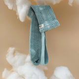 Silly Silas Granny Teddy Footed Cotton Tights Misty Blue