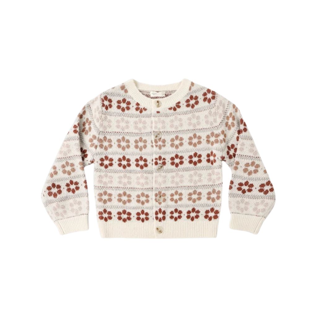 Rylee + Cru Cheyenne Cardigan Flower Fair Isle