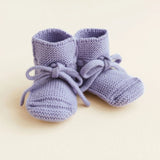 Hvid Merino Wool Booties Lilac, 0-9m