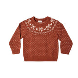 Rylee + Cru Fair Isle Sweater Ruby