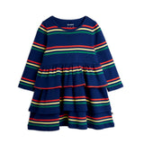 Mini Rodini Multi Color Stripe Ls Dress
