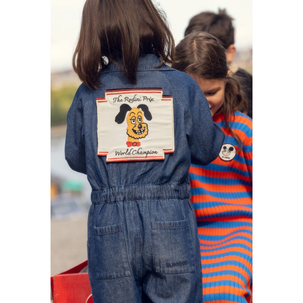 Mini Rodini Rodini Prix Lw Denim Woven Boiler Suit