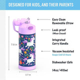 Thermos Stainless Steel Non Licensed FUNtainer Water Bottle- Unicorn Blooms 410ml